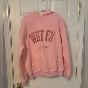 white fox pink hoodie size s/m